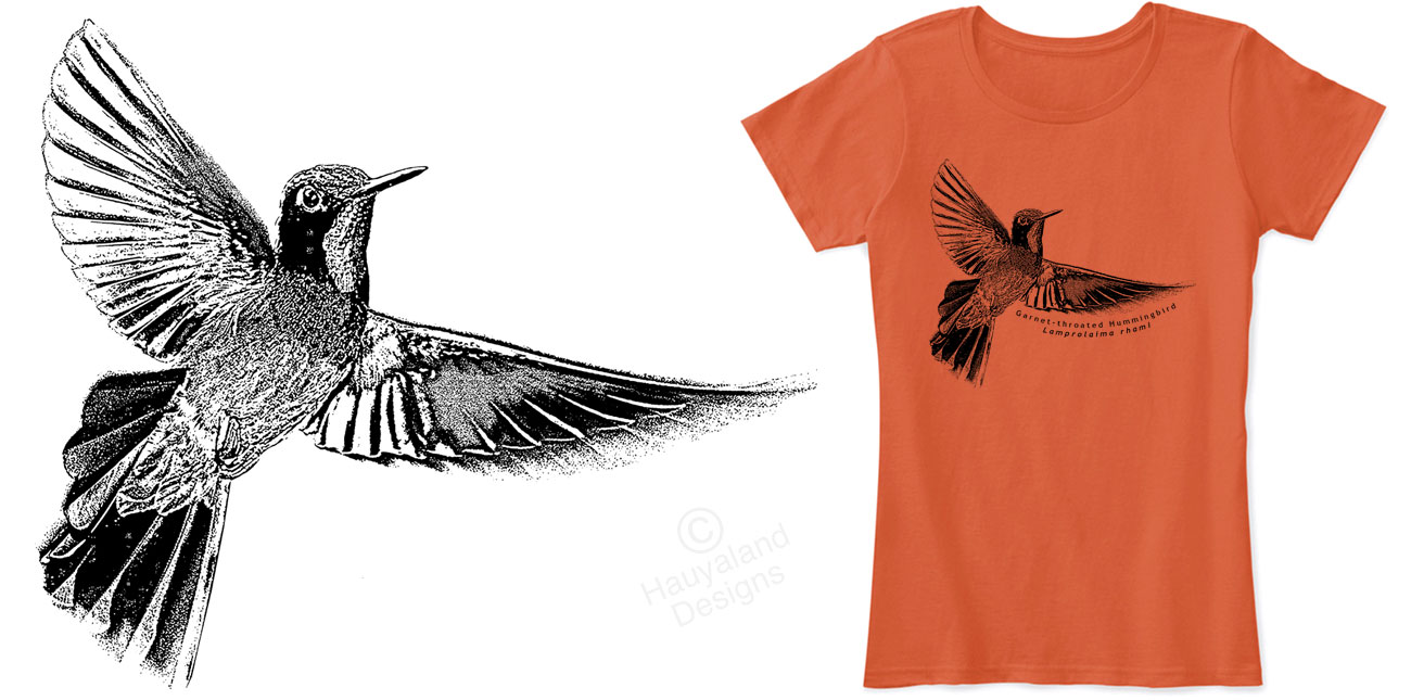 Garnet-throated Hummingbird shirt