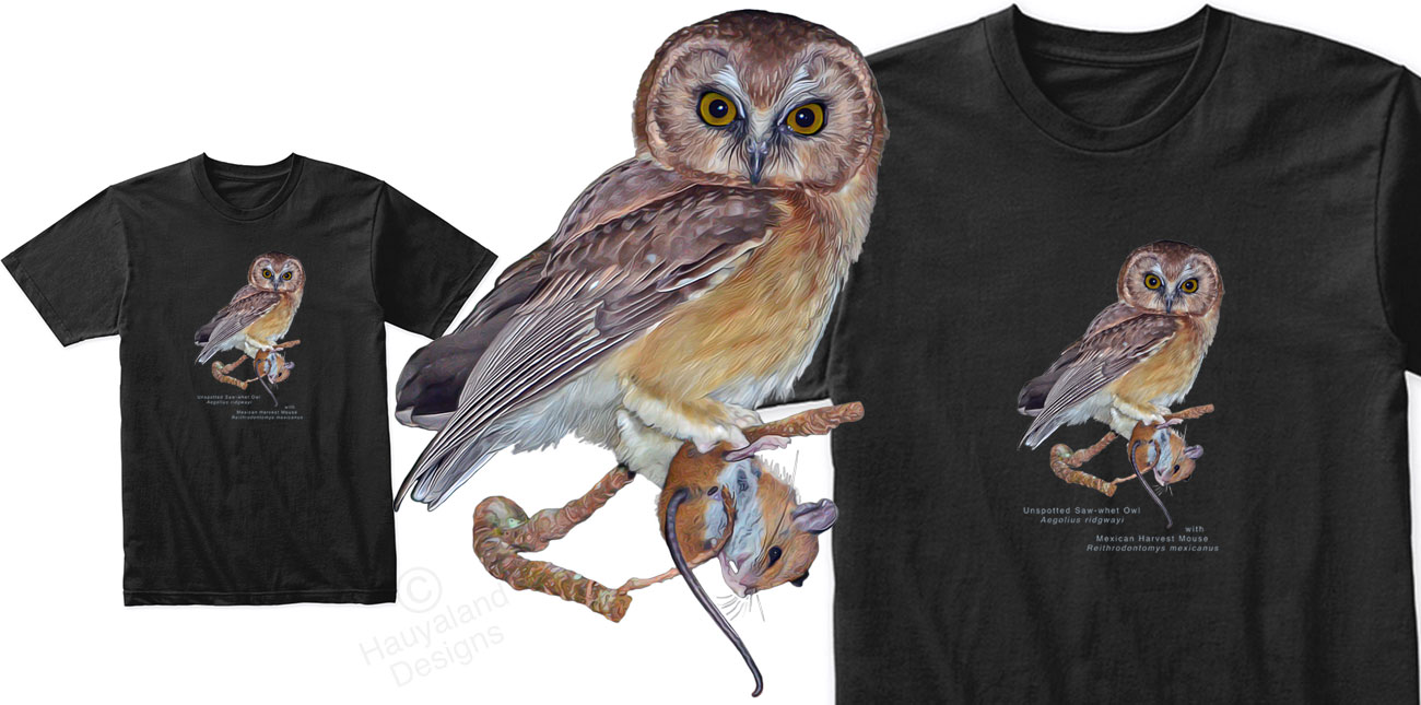 Unspotted Saw-whet Owl shirt